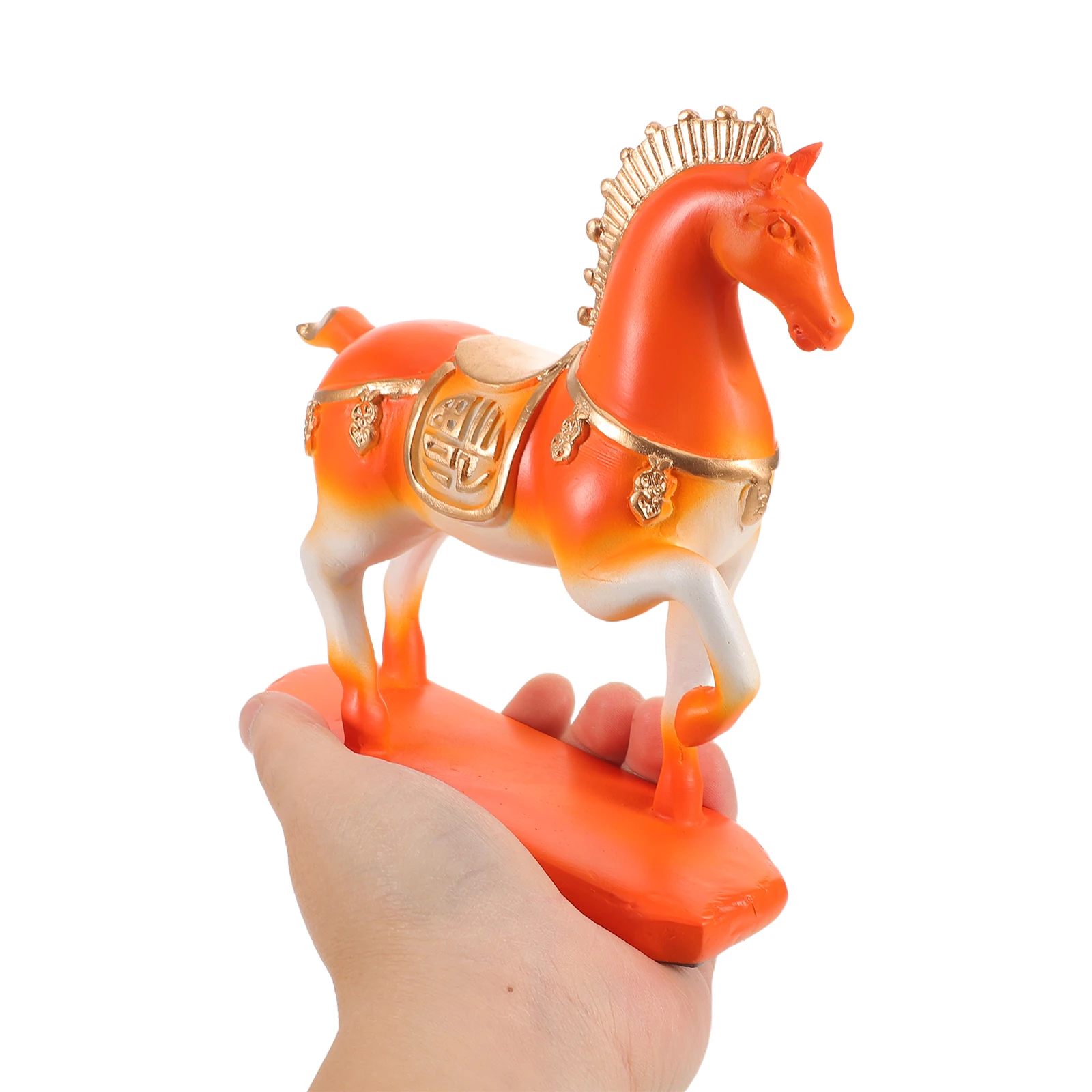 

Gradient Resin Horse Statue Chinese Feng Shui Zodiac Animal Decor Year of The Horse 2026 Desktop Lucky Ornament Chinese New Year