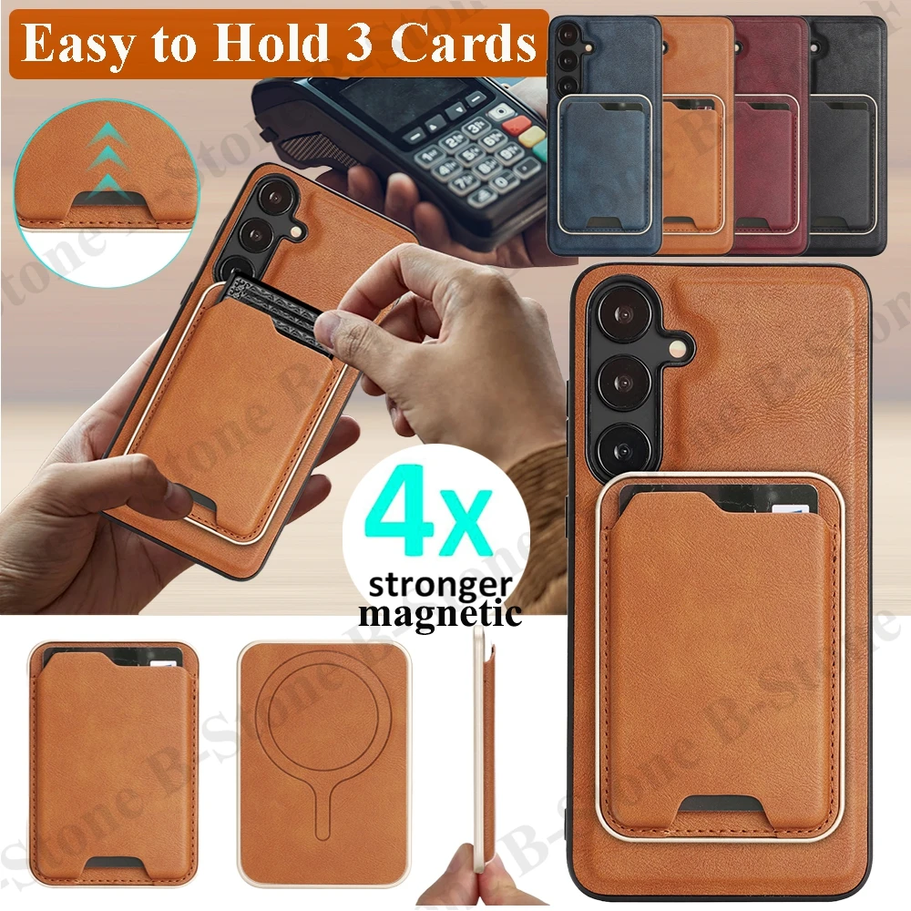 Ultra Thin Magnetic Leather Case for Samsung Galaxy A15 A16 A17 A34 A35 A36 A37 A53 A54 A55 A56 A57 4G 5G Card Bag Phone Cover