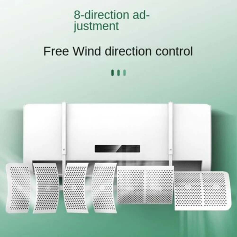 Universal Air Conditioner Deflector 8-Blade Anti-Direct Blowing Outlet Baffle for Change Wind Direction Cold Air Guide Cover