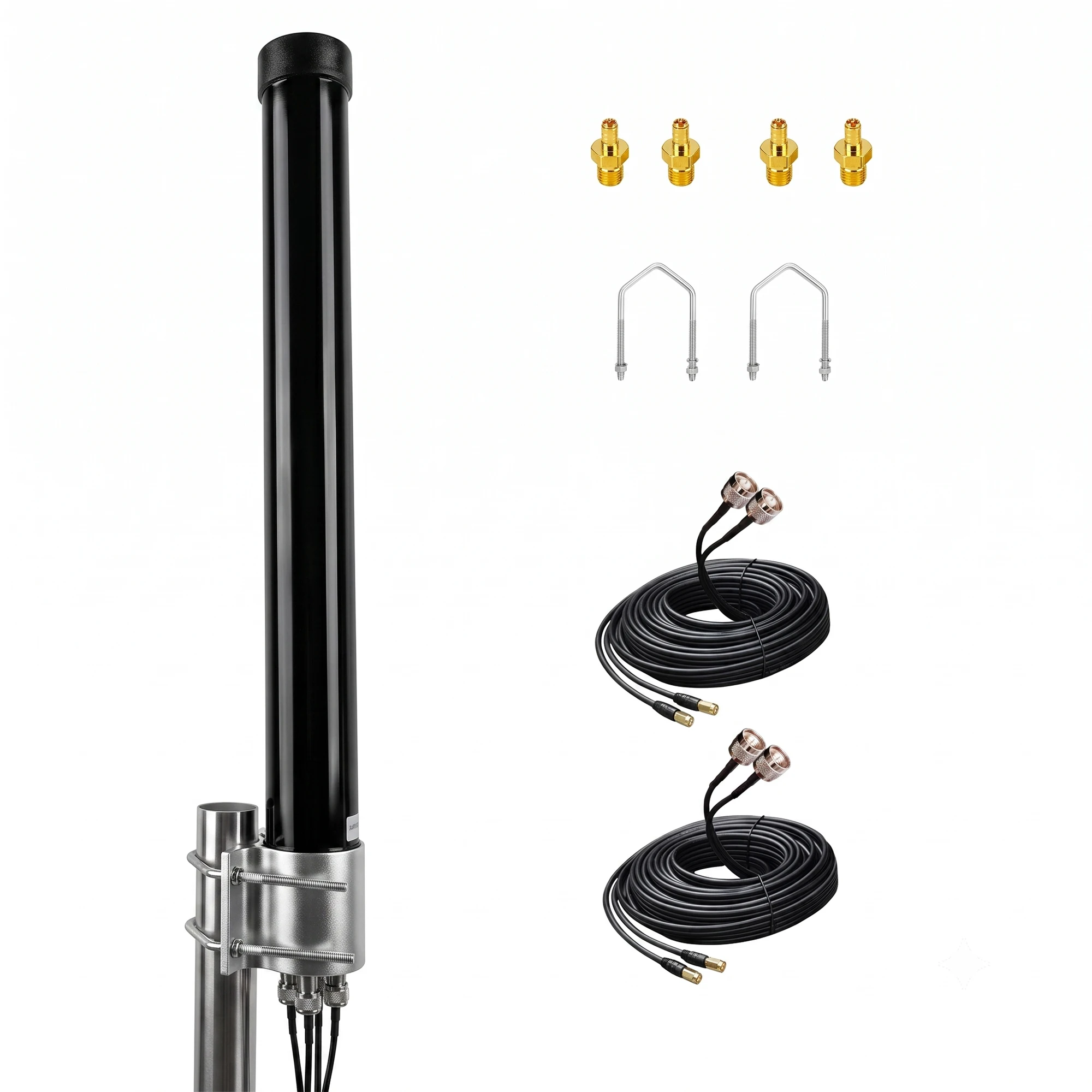 Outdoor 4G LTE 5G Antenna for T-Mobile Omni 4x4 MIMO N71 Cellular Hotspots Router Gateways 600-6000MHz with 10meter Cable