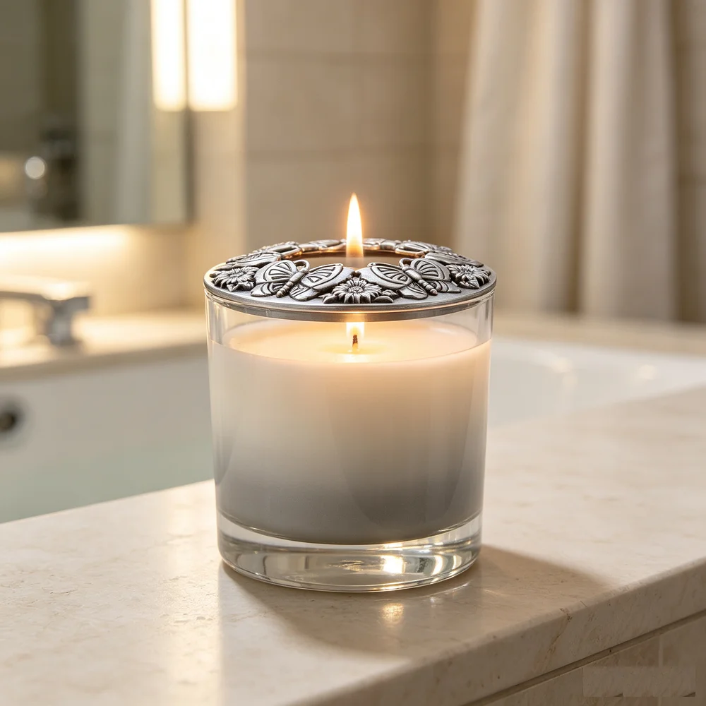 Butterfly Pattern Candle Topper fit 76-79mm Candle Bottle Aromatic Alloy Accessories Help Flame Evenly Fragrance Distribution