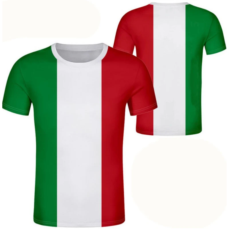 Italy T-Shirts Italian Flag 3D Print Streetwear Men Women Casual Fashion Oversized Short Sleeve T Shirt Male Tees Tops Clothing
