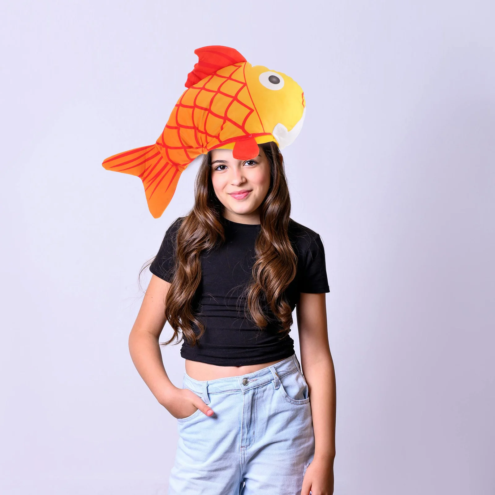 

Koi Fish Headgear Soft Marine Life Hat For Dress Up Parties Fish Shape Hair Hoop Cosplay Costume Headpiece Ocean Animal