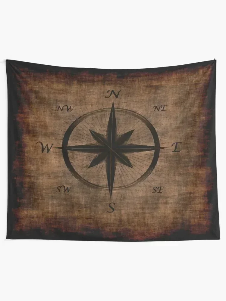 Nostalgic Old Compass Rose Design Tapestry Living Room Decoration Room Decorations House Decoration Tapestry