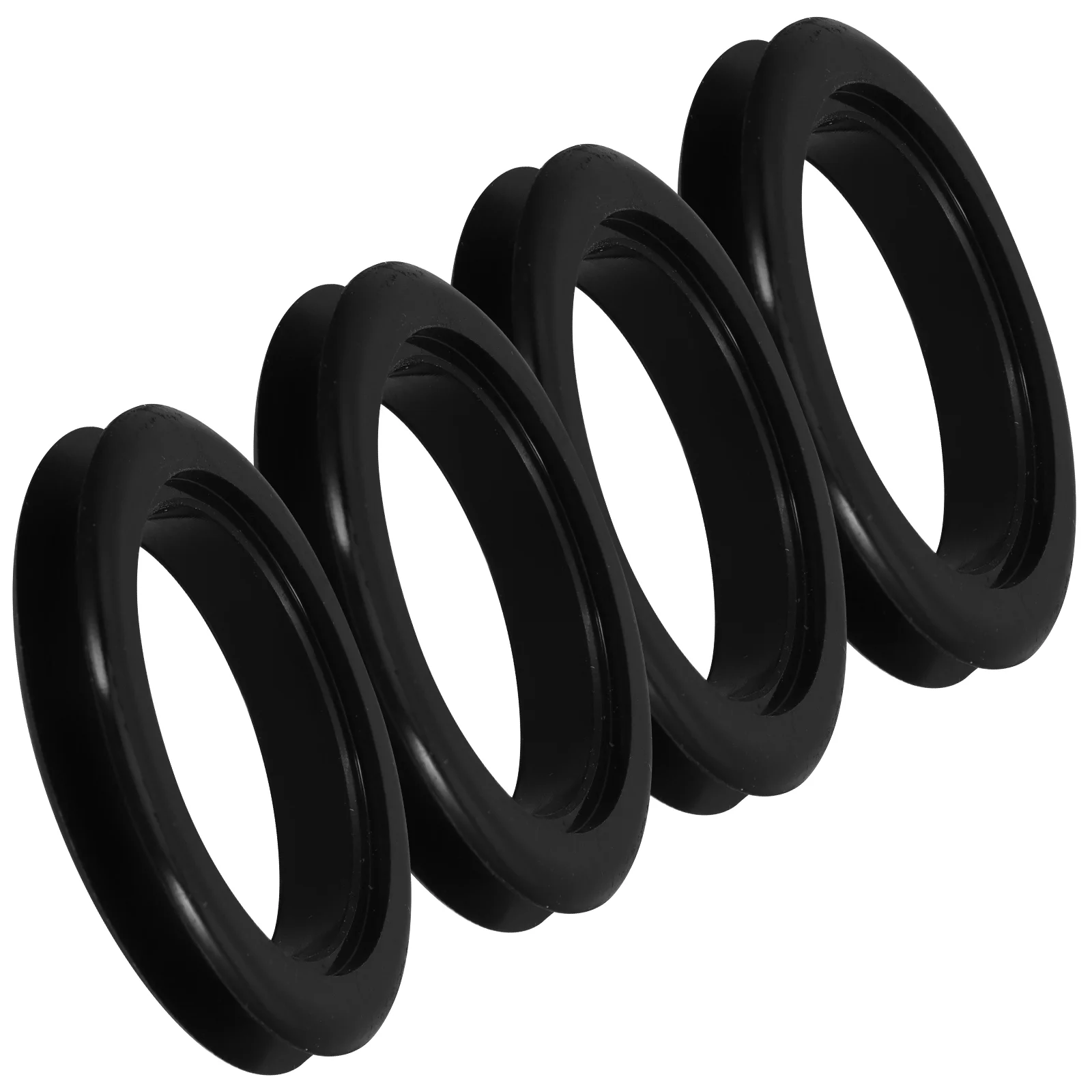 4 Pcs Umbrella Hole Ring Set Protector Transparent Table Black Silica Gel Insert