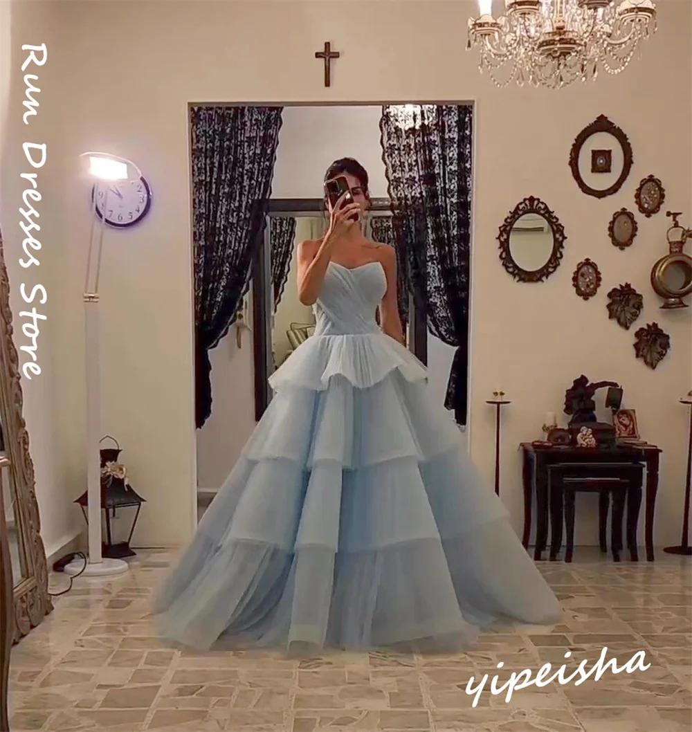 Customized Retro Sweetheart Ball Gown Sweep/Brush Quinceanera Dresses Layered Net/Tulle Formal Occasion  платье вечернее блестящ