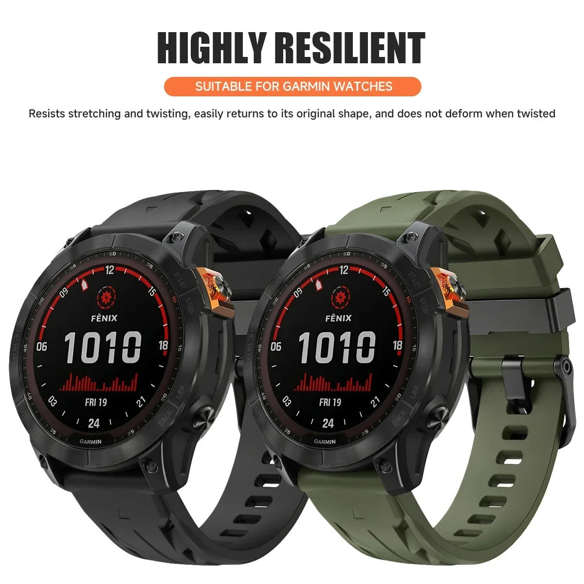 22mm 26mm QuickFit Silicone Sport Band for Garmin Fenix 8 Pro 47mm 51mm E 7 7X 6 6X/Quatix/Tactix/D2 Mach 2 Pro/Epix Watch Strap