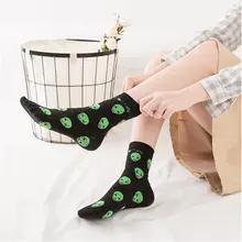 Funny Alien Cat Cotton Socks #6