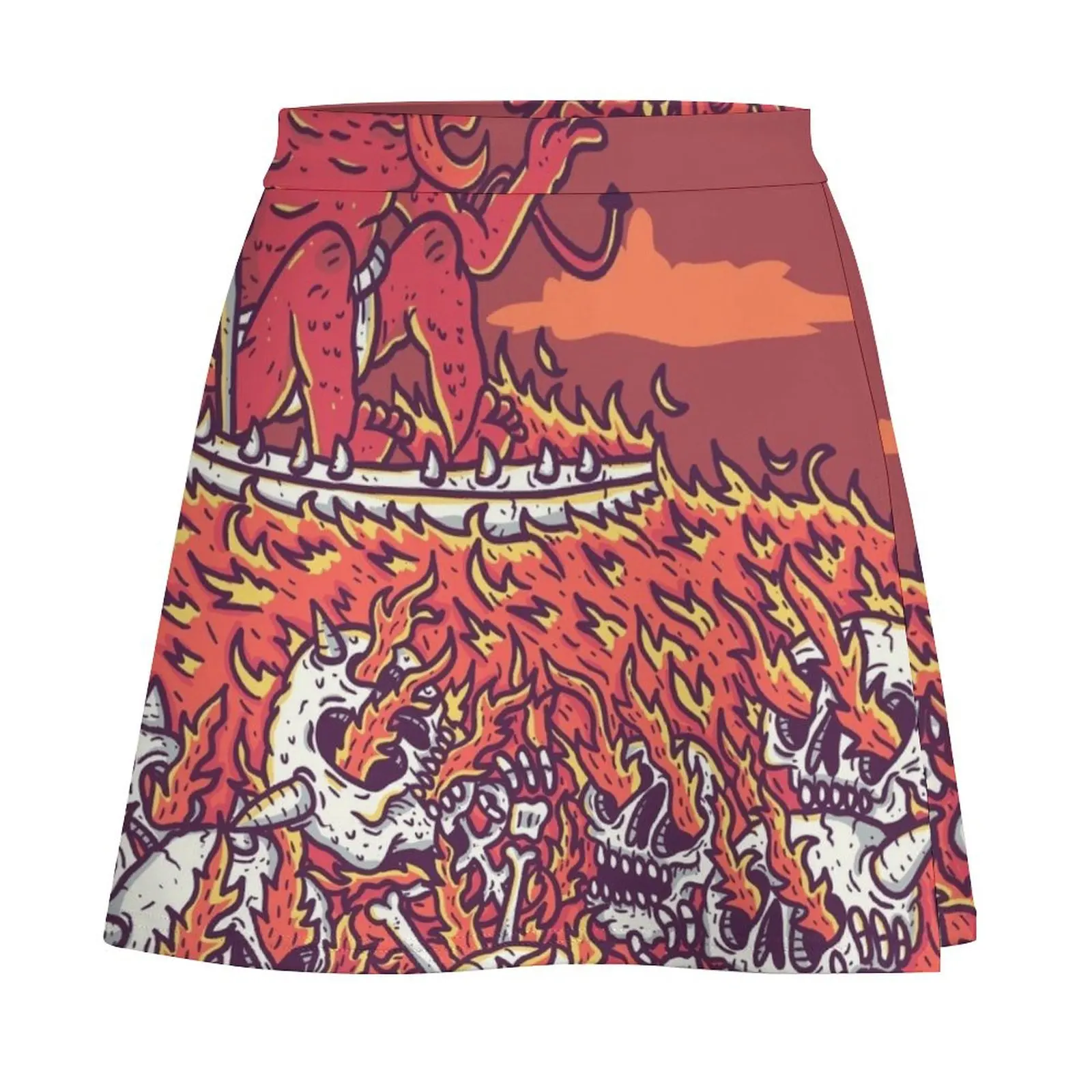 hellsurf Rok Mini Baju Wanita Baju Korea Rok Satin