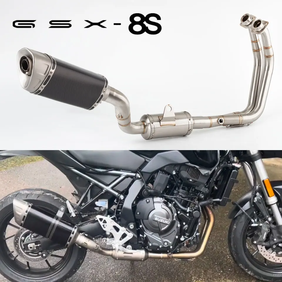 

Motorcycle exhaust Full System For Suzuki GSX 8S GSX8S GSX-8S GSX8R 2022-2025 Header with Modified muffler GSX-8S exhaust