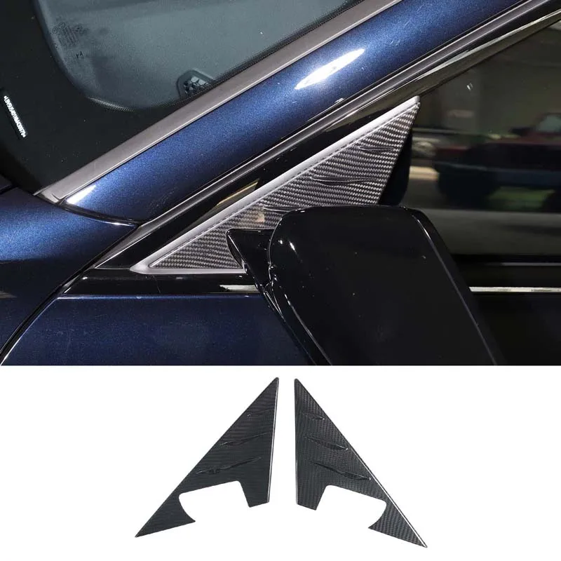 

For 2020-2023 BMW 3 series G20 G28 real carbon fiber car styling car A-pillar triangle decorative cover car exterior accessories