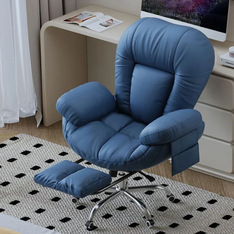 

Стул Silla De Escritorio, женская спинка для домашнего офиса, компьютерное кресло, мягкая толстая подушка, вращающееся кресло на колесиках