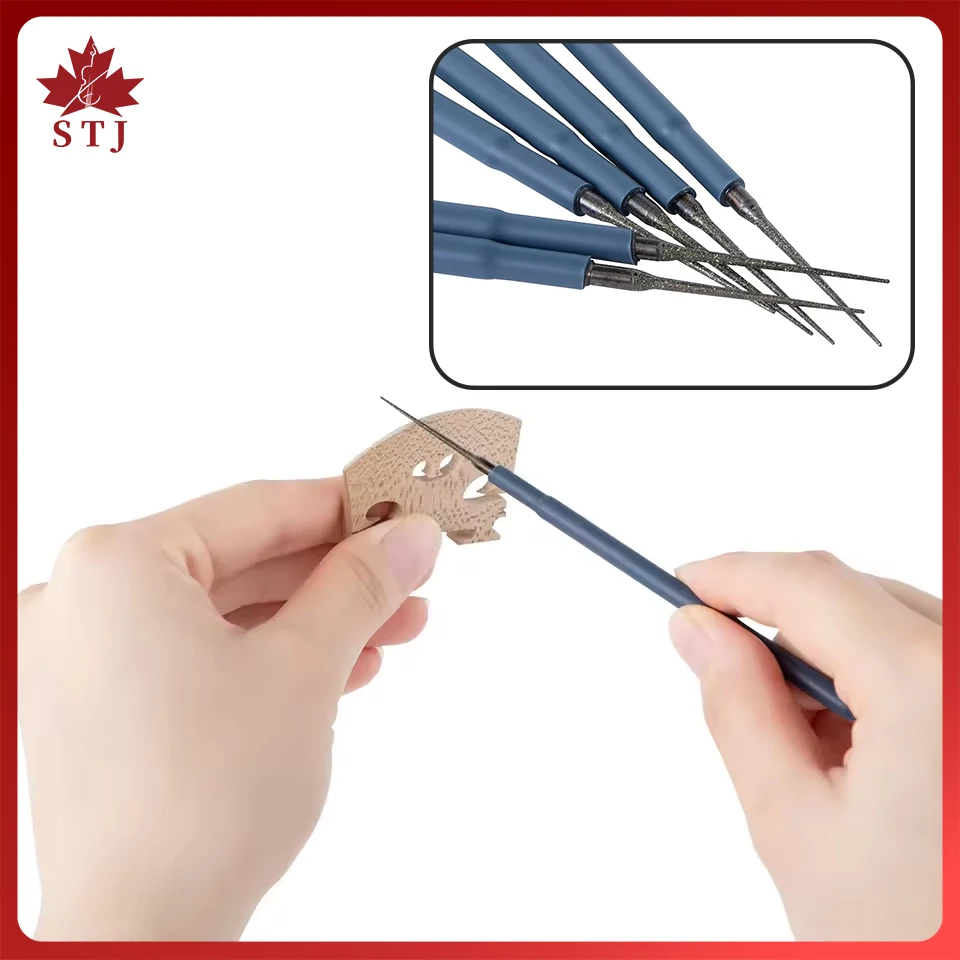 10pcs Mini Violin Bridge Slotting Files Violin Nut Slot File Luthier Tools Violin Cello Making Tools Detail Polishing Tool Part