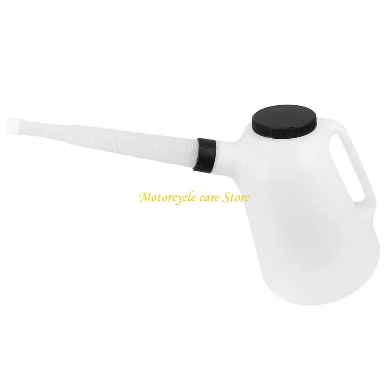 U75F Large Fluid Oil Measuring Plastic Jugs 5 Liters With Flexible Spout Liquid Pot