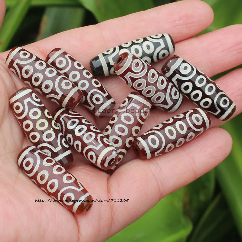 3pcs Around 28-30mm Many patterns Red&Black Tibet Dzi Agat,Lucky Symbol,Powerful Amulet,For DIY Jewelry Making !