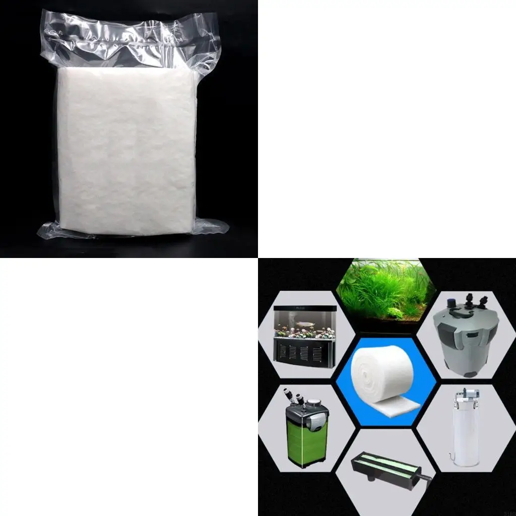 Aquarium Filter Media Pad Dual Density Bonded Filter Floss Roll for Pond - zdjęcie 1
