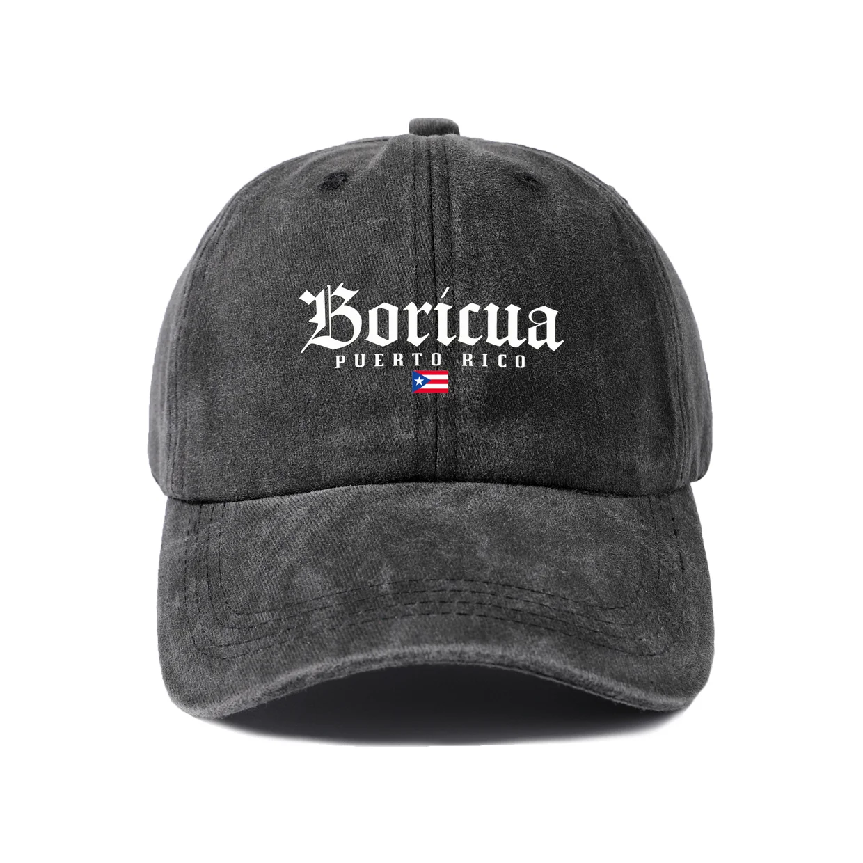 Boricua Puerto Rico Graphic Vintage Washed Baseball Cap, Adjustable Unisex Dad Hat, Casual Gift