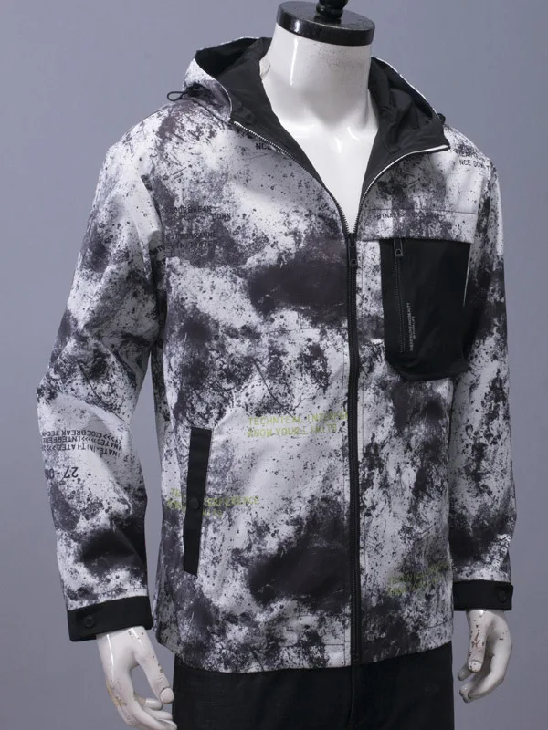 

Мужская повседневная уличная толстовка с капюшоном Jaet, весна-осень, длинная застежка-молния из полиэфирного волокна, обычная посадка, модная верхняя одежда