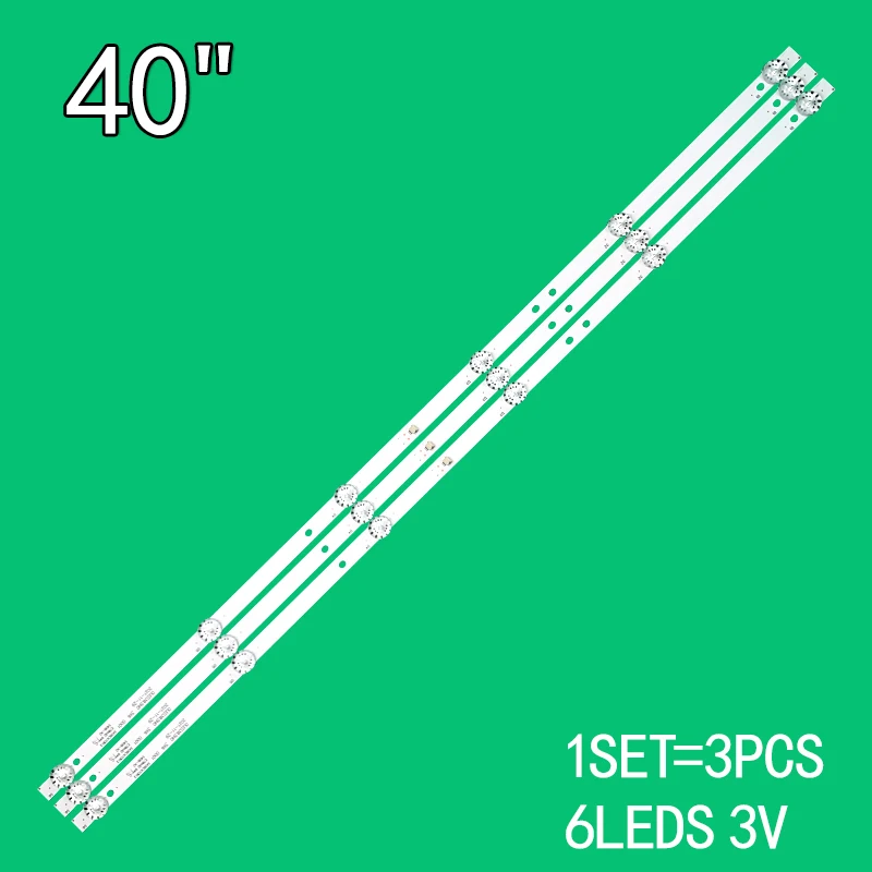 For 703mm LED backlight bar 6 lights 3PCS for SANSUI UD40D DLED38.5HD 3X6 0001 KTVC-3903LEDT2D-SB LC390TA2A