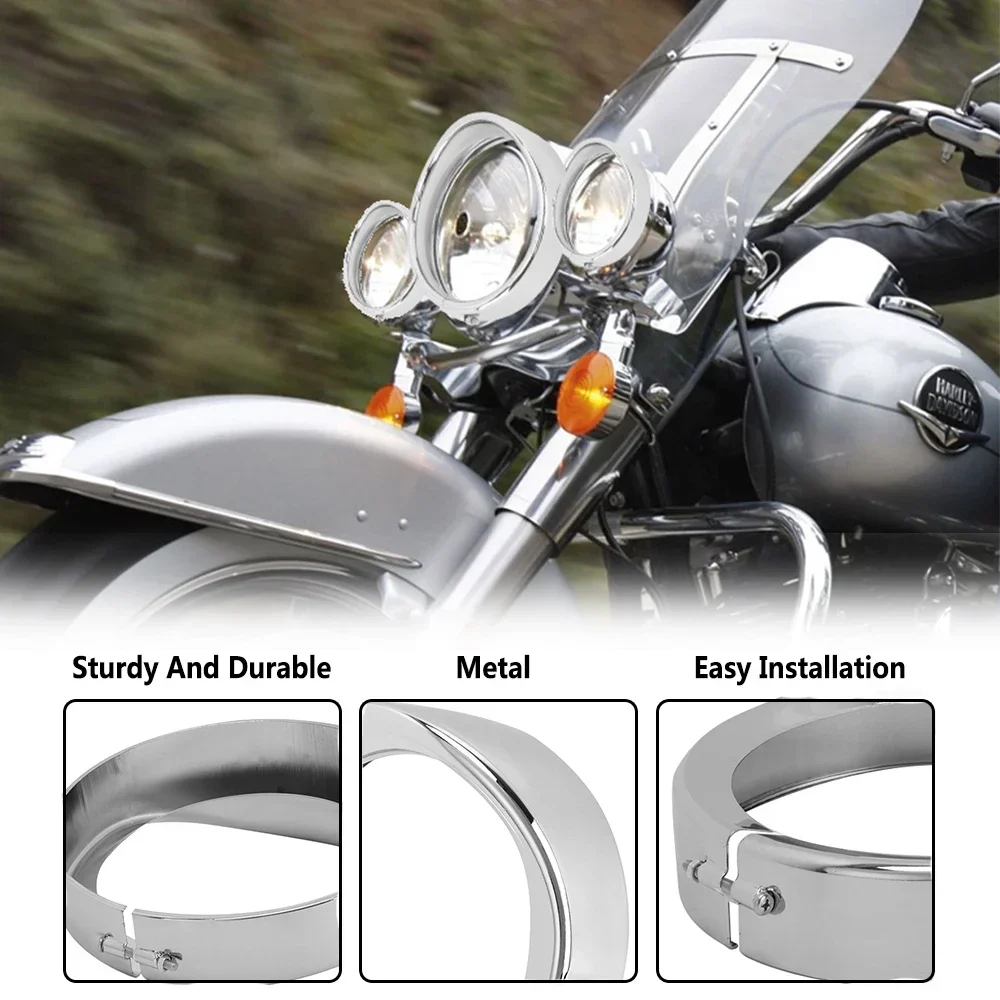 Motorcycle Headlight Trim Visor Ring 7\