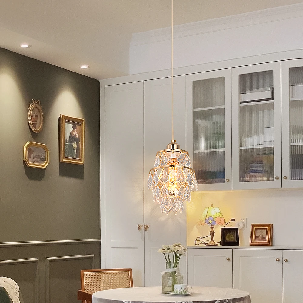 VETRULUS الحديثة قلادة الإضاءة كريستال الذهب الشمال المطبخ جزيرة سقف معلق تجهيزات الإضاءة غرفة المعيشة طاولة طعام المنزل