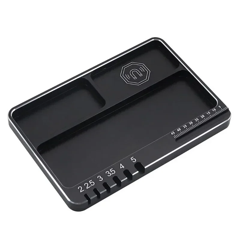 Magnetic Screw Tray Plate Aluminum Alloy Magnetic Pad For Car Boat Drone Rc Crawler Model Repair Tools Mobile Repair Screw Mat