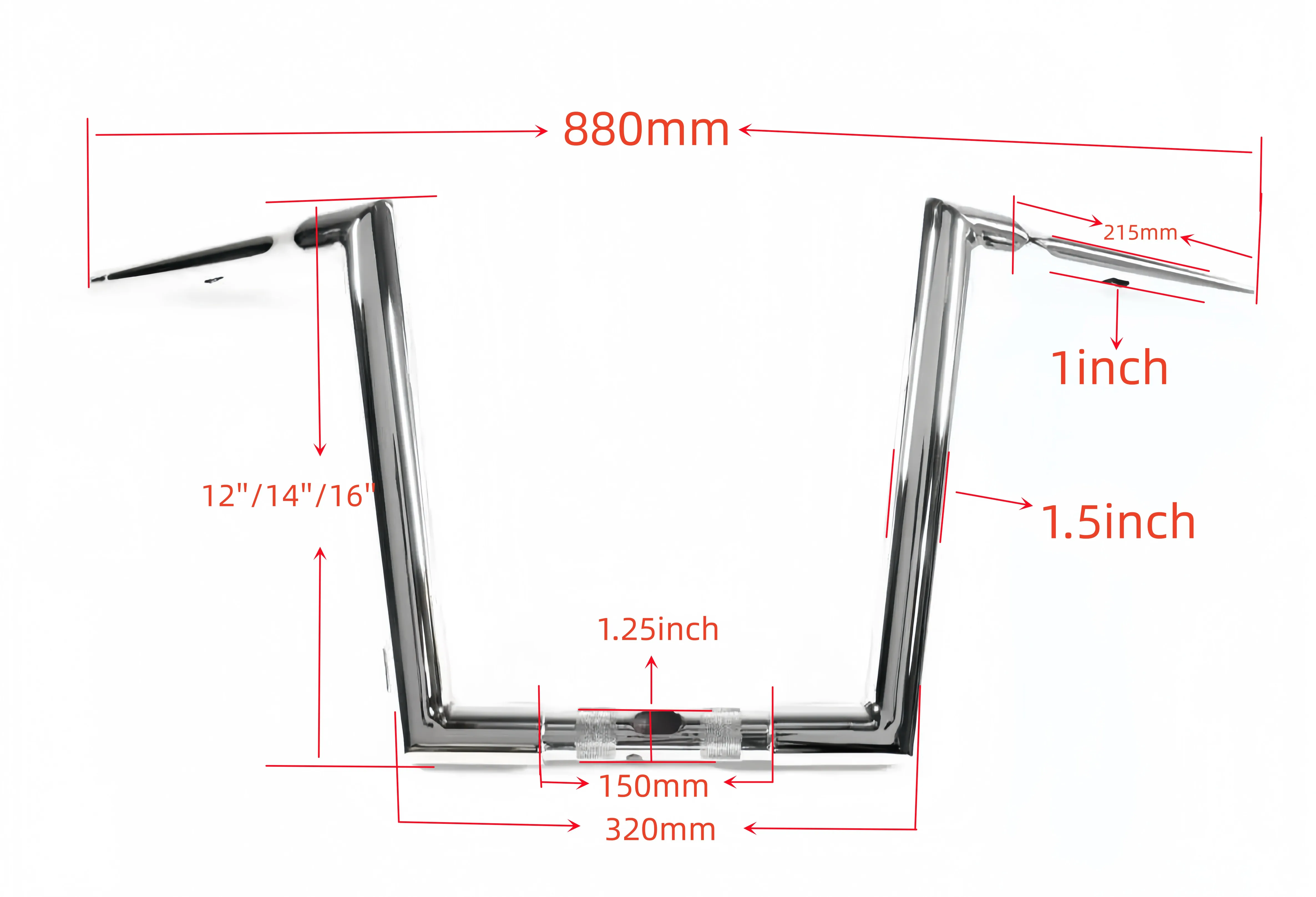 2025 2024 Harley Road Glide 1.5 Inch Ape Hanger Handlebar For CVO Road Glide ST Special 121 FLTR FLTRX FLTRXSE Motorcycle Bar