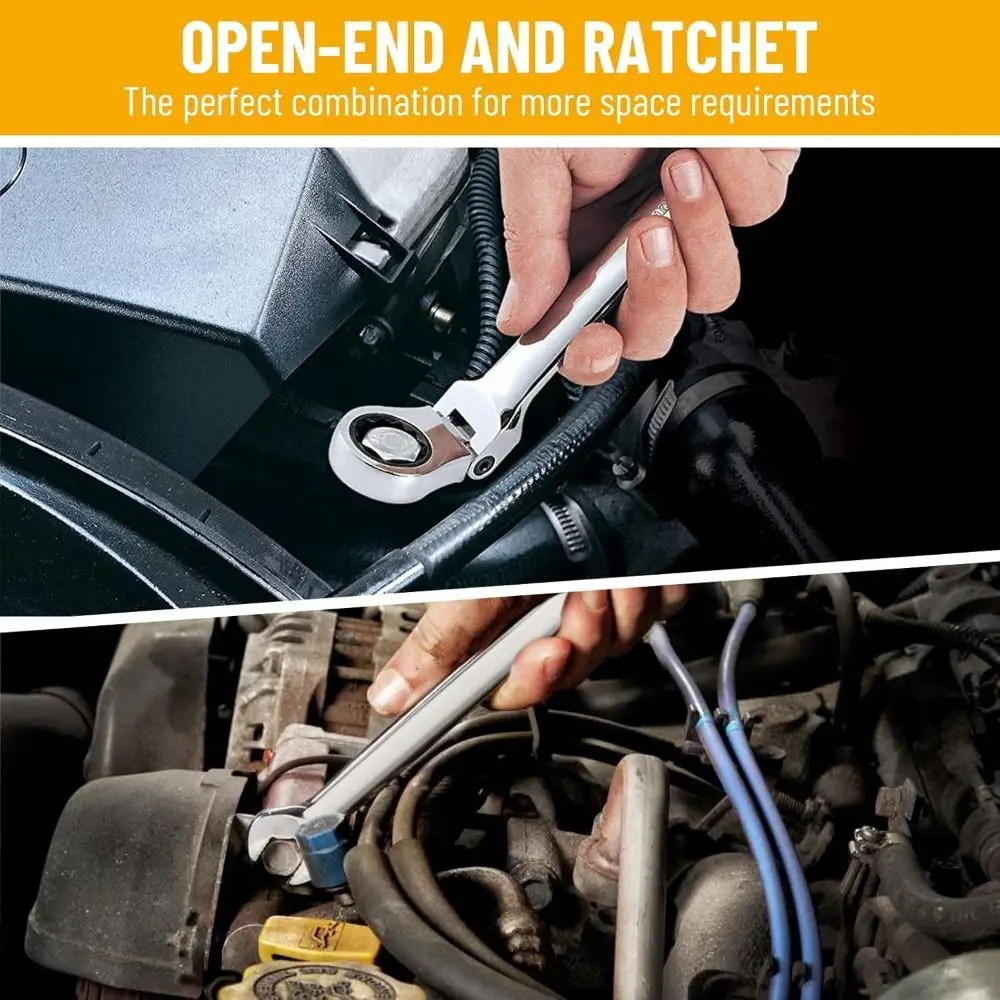 Car Repair Dual Heads Dual Heads Ratchet Wrench Quick Release 72 Teeth Ratcheting Combination Wrenches Nut Tools