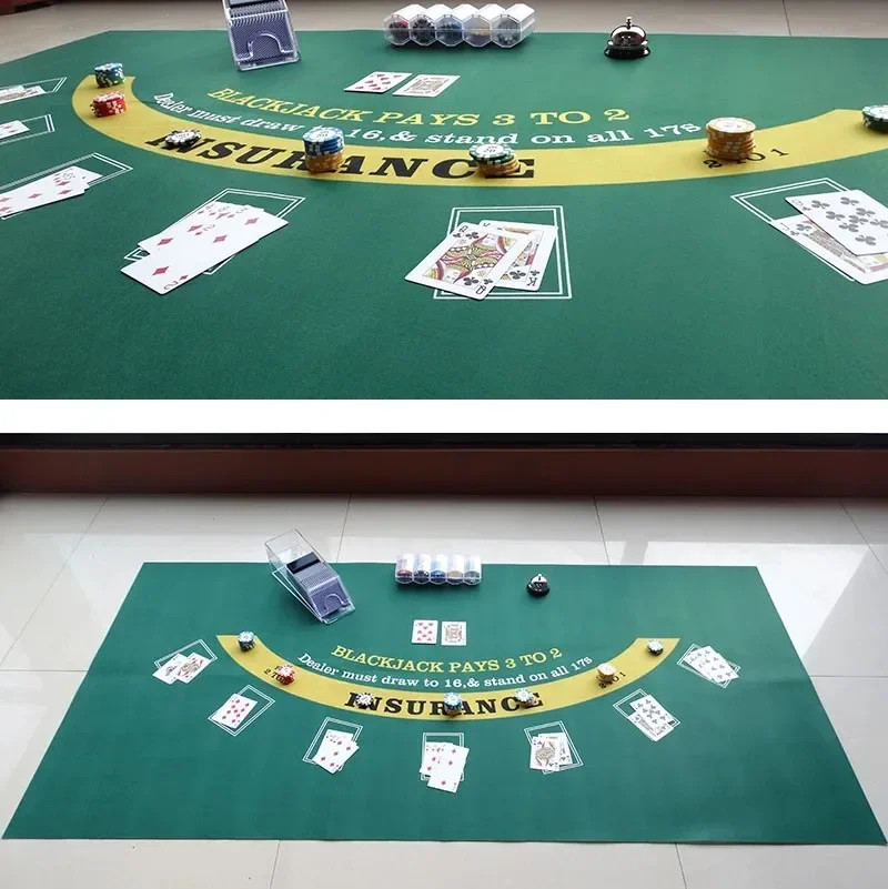 جانب واحد بوكر الجدول حصيرة غير المنسوجة النسيج 180x90 سنتيمتر Blackjack لعبة مفرش المائدة الألعاب الترفيه كازينو المهنية اكسسوارات
