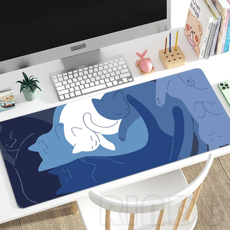 

Kitty Mouse Pads 40x90cm Gamer Desk Mats Big Gaming Mousepad XXL Mouse Mat Large Keyboard Mat Desk Pad For Computer Mousepads