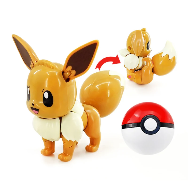 Pokemon Ball Deformation Toys Pikachu Mewtwo Gyarados Pocket Monster Pokeball Pokemon Action Figure Children Toys Birthday Gift