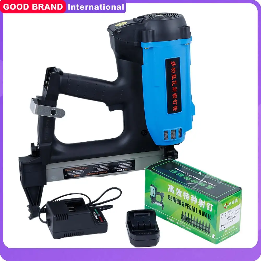 WSQ-01 Rechargeable Single-use Gas Nail Gun Concrete Ceiling Frame Trunk Hydropower Woodworking Steel Nailer