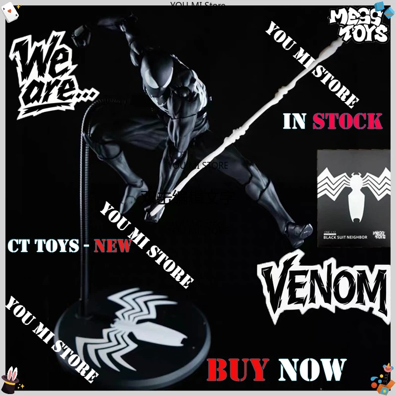 

Spider-Man Black Suit Action Figure - Peter Parker Anime Model Collection Doll for Kids Toys and Adult Fans Gift by MessToys CT