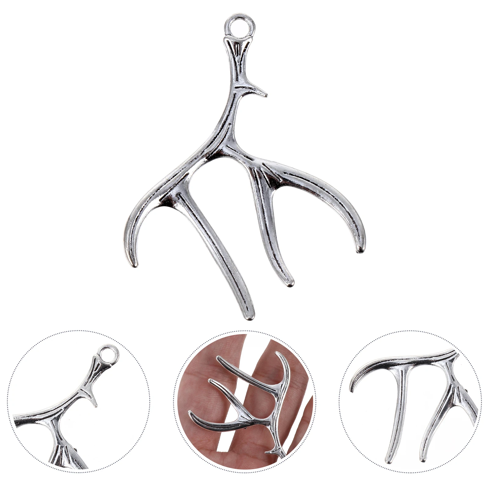 

30 Pcs Antler Pendant Charm Necklace Jewelry Making Supplies Alloy naments Christmas Gifts Lightweight Durable Classic Elements