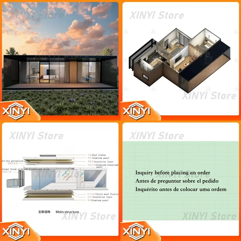 Durable Prefab Steel Mobile House Cottage with Bathroom Kitchen Bedroom Living Room for Villas School Hall