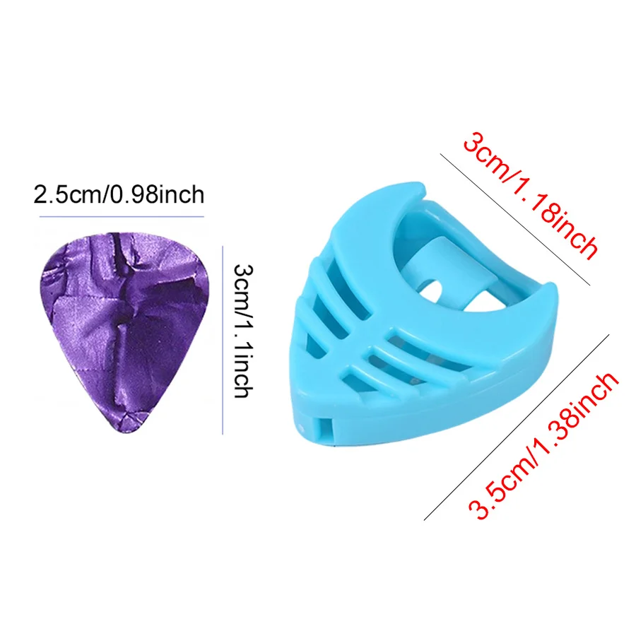 12PCS Guitar Gadgets Kit Random Color Heart Shape Plastic Plectrum Holder Box Colorful Picks for String Instruments Music ZYF