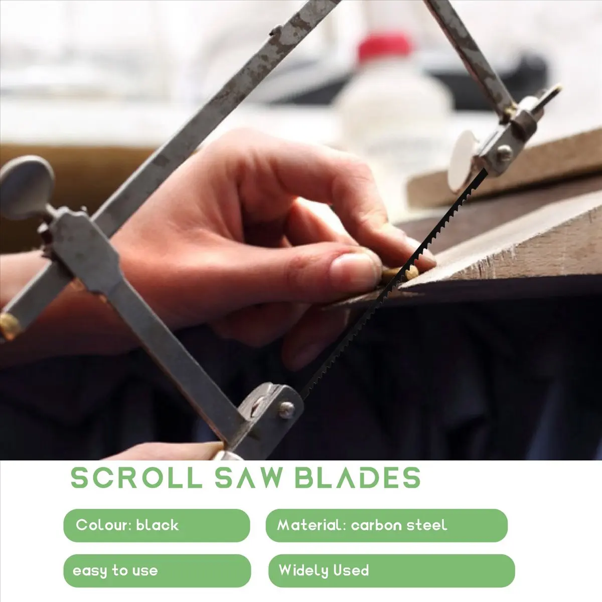 Oct Sale 36Pcs Scroll Saw Blades 127mm Carbon Steel Fretsaw Blades with Pin 15/18/24 Teeth Standard Fine Cut Saw Blades