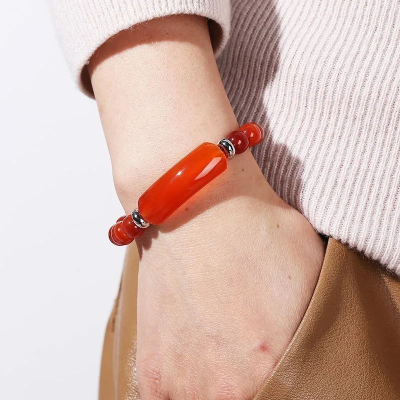 JD Natural Stone Yellow Tiger Eye Rectangle Bar Charm Bead Bracelets Women Reiki Healing Handmade Bangles Couples Jewelry Gift