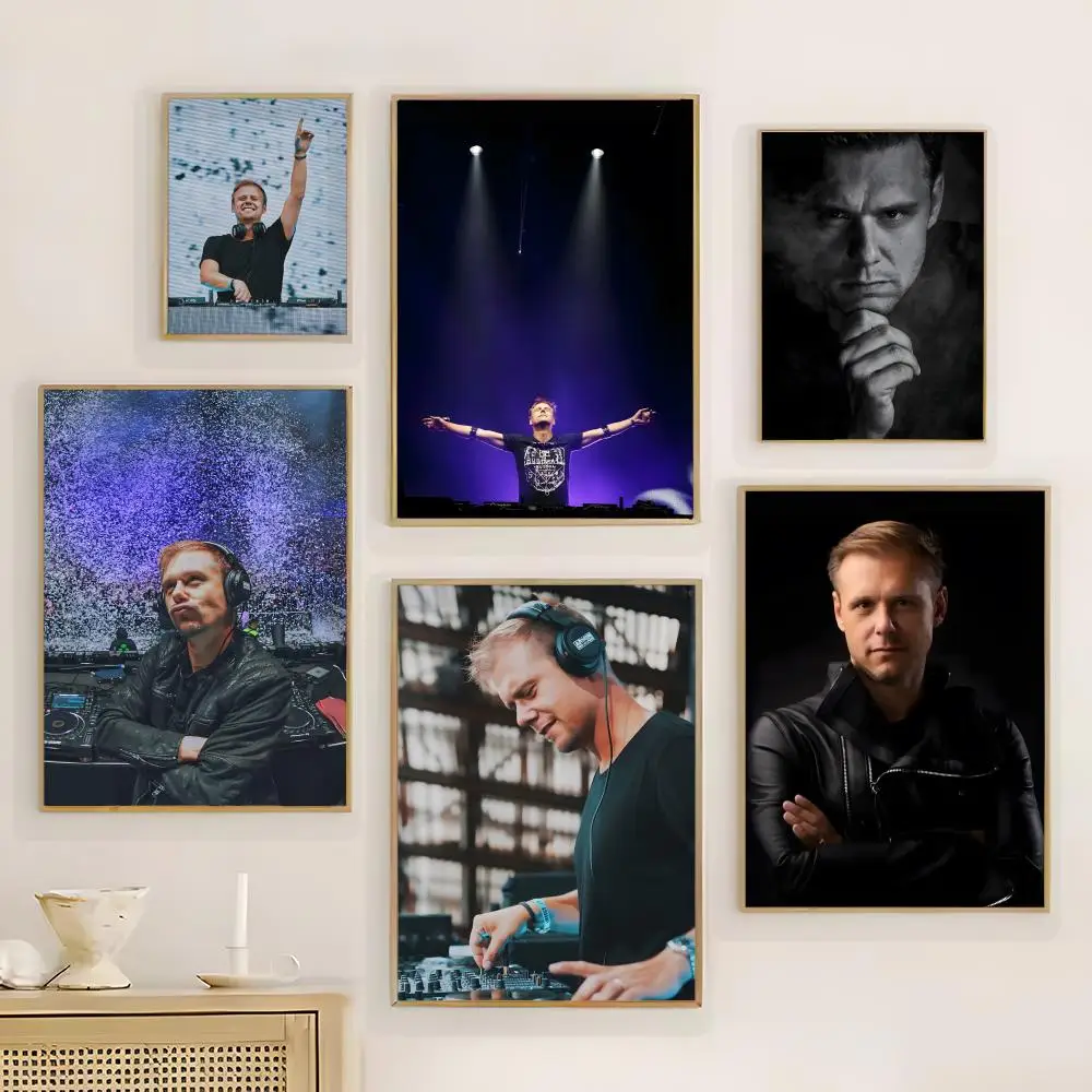 Music A-Armin V-Van B-Buuren Poster Suitable for Bedroom, Living Room, Study and Office Decoration