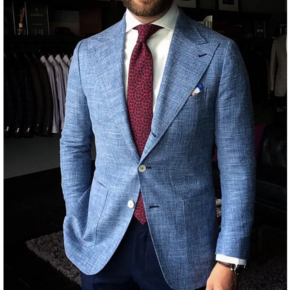 

Men's Cotton Linen Suit Jacket Single-breasted Casual Comfortable Jacket Cool Breathable Men's Jacket Man Coat Blazers Suits