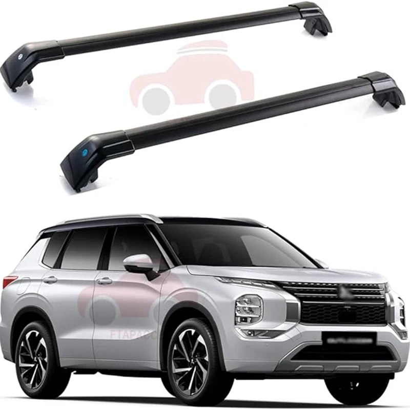 2PCS Crossbar Cross Bars Fits for Mitsubishi All New Outlander 2022 2023 2024 Luggage Carrier Roof Rack Rail Carrier Lockable