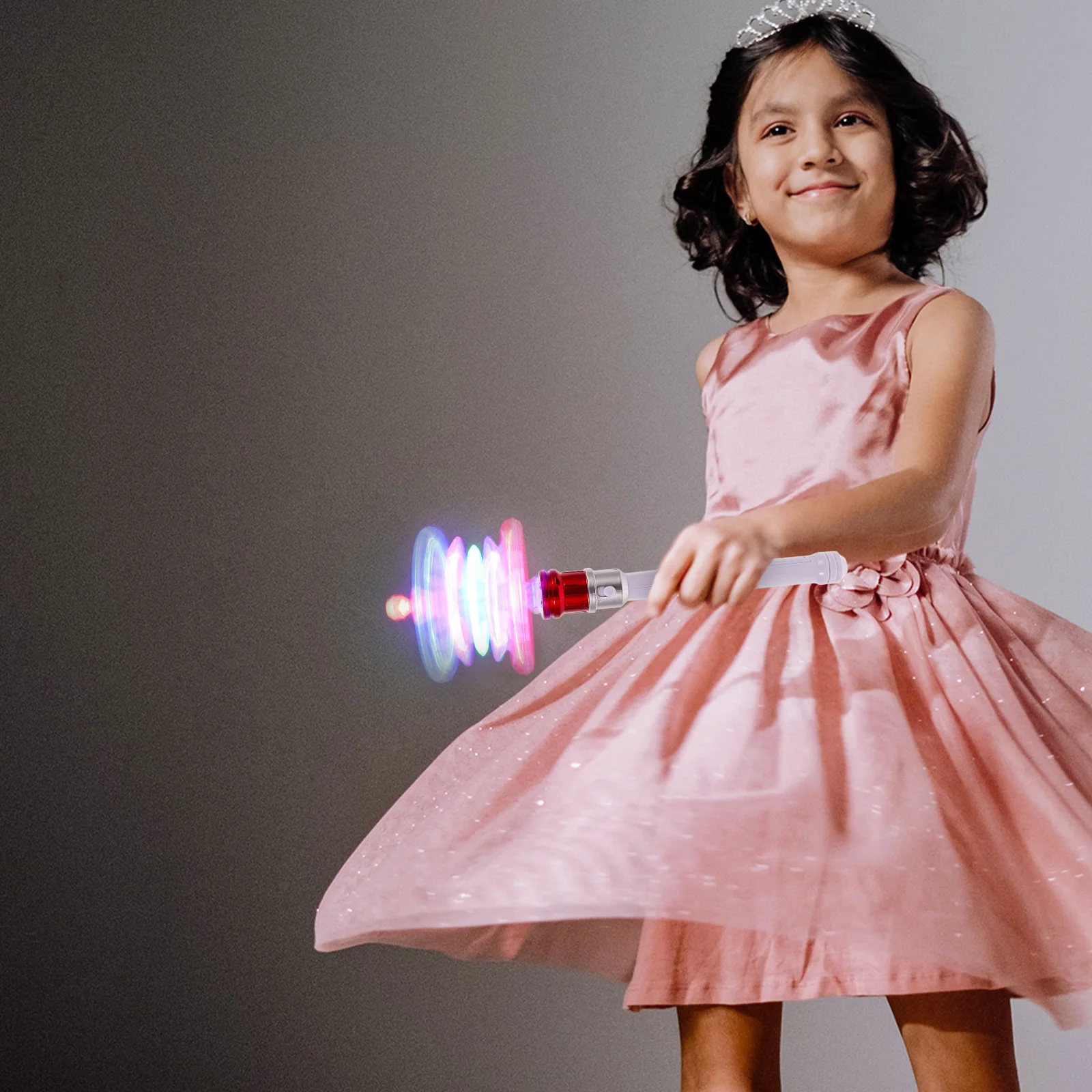 

Rotating Snowflake Wand LED Light Up Stick for Cosplay Party Concert Photo Prop Luminous Party Favor