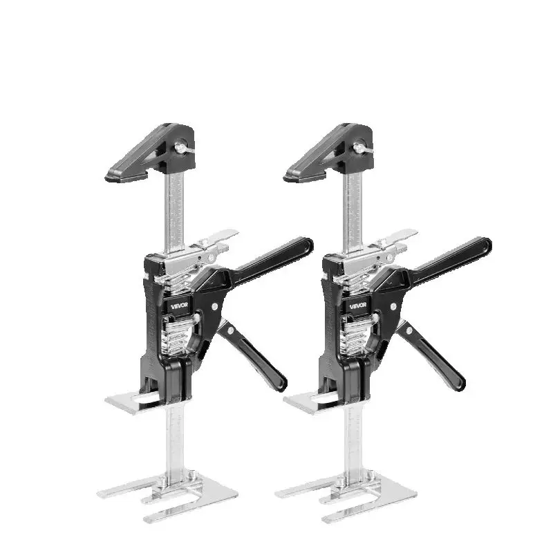 

SucceBuy 2PCs 170mm Labor Saving Arm Jack Bearing Capacity Metal Hand Lifting Jack Tool with Magnetic Level Adjustable Height