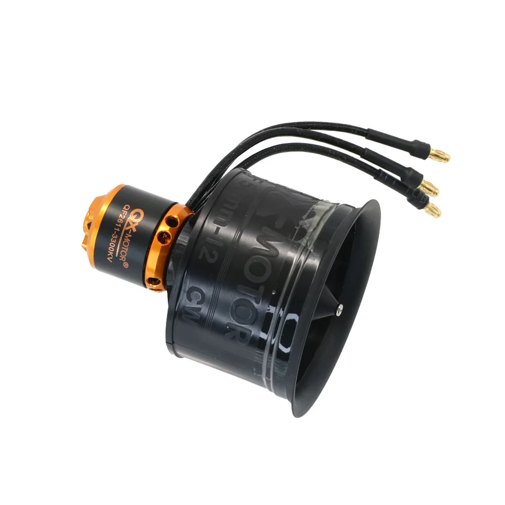 QX-MOTOR 50mm EDF QF2611 QF2611PRO 12-Blatt-Impeller mit 3300KV/ 4000KV /4600KV/ 5000KV bürstenlosem Motor für RC-Jet-Flugzeuge – Detail 4