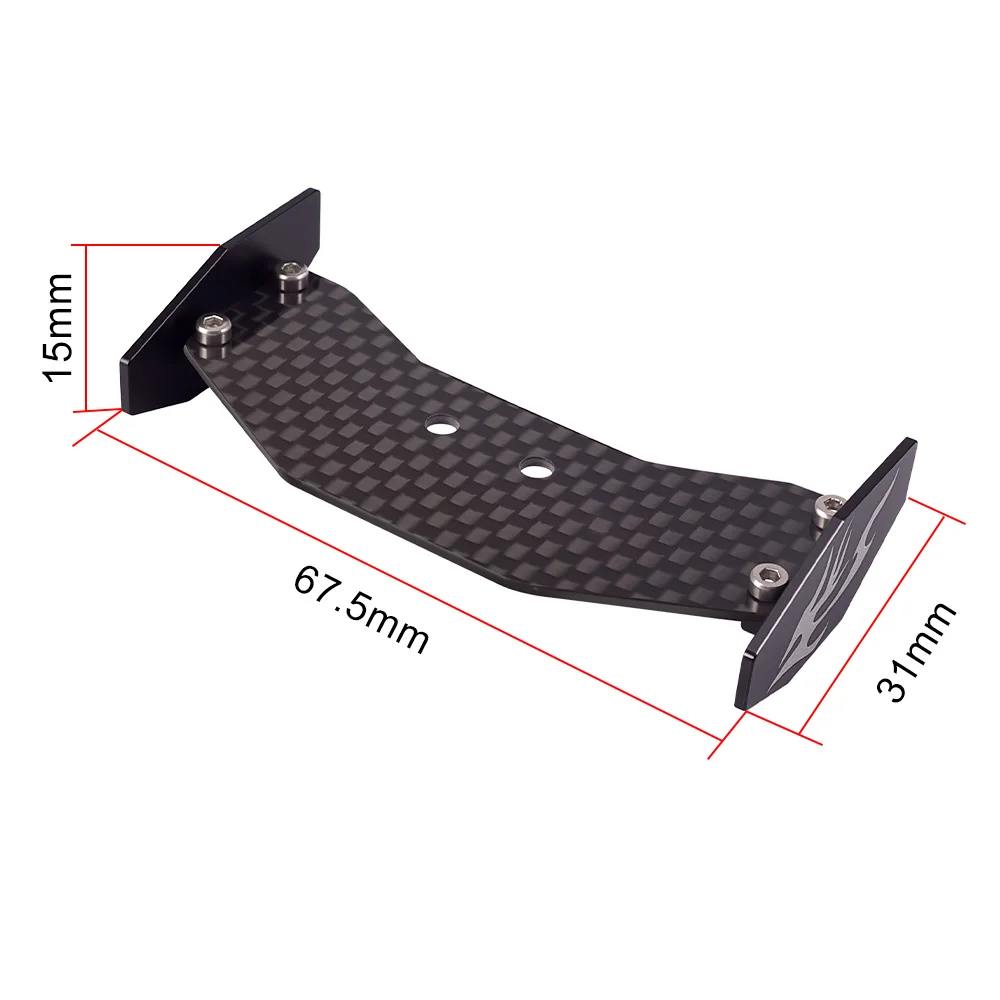 Carbon Fiber Rear Wing For Losi 1/24 Micro-B 2WD BUGGY RC Car 9IMOD RC Car Tail Wing