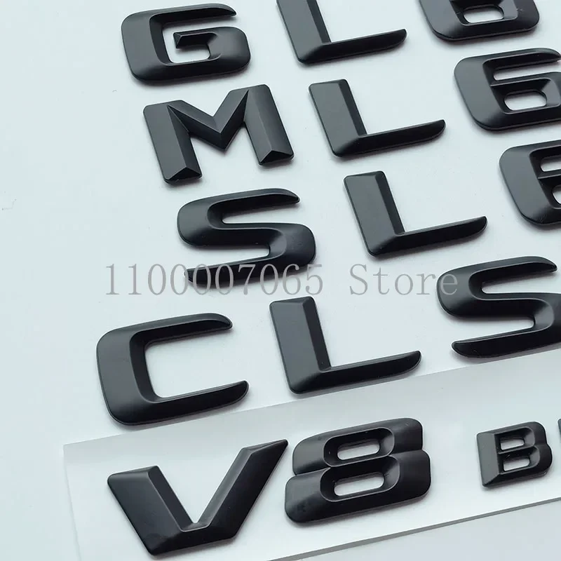 2015 Matte Black Letters SL63 SL65 GL63 ML63 CLS63 V8 Biturbo 4matic Emblem for Car Side Trunk Logo Sticker