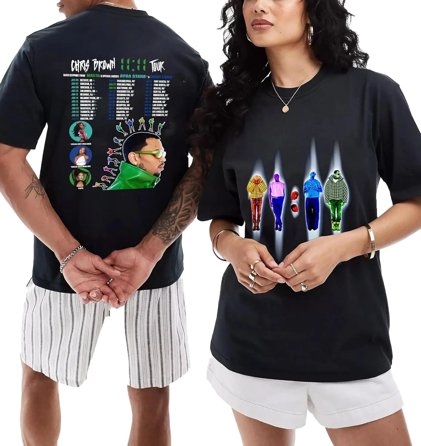 

Men Music Singer 11 11 Tour Shirts Cotton Soft Shirts Concert Fashion Fans Short Sleeve Casual Round Neck T-Shirts Women