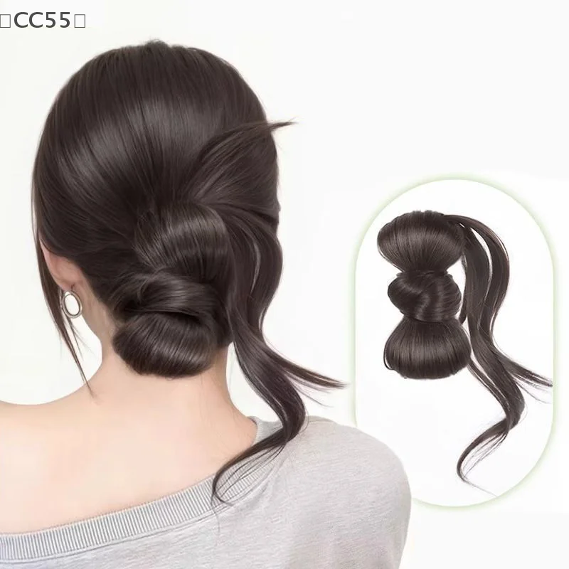 

〔CC55〕Synthetic Messy Hair Bun Natural Elegant Hair Chignon Claw Clip Hair Extension Hairpiece For Women Daily Makeup
