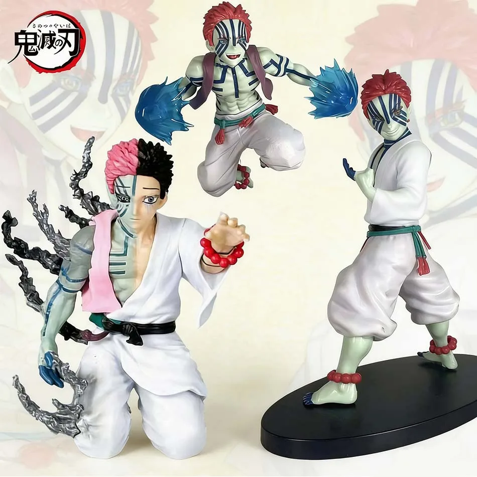 Auf Lager: Beliebte Demon Slayer Akaza Hakuji Anime-Figur, Modellpuppe, Actionfigur, PVC-Dekoration, Desktop-Ornament, Spielzeug