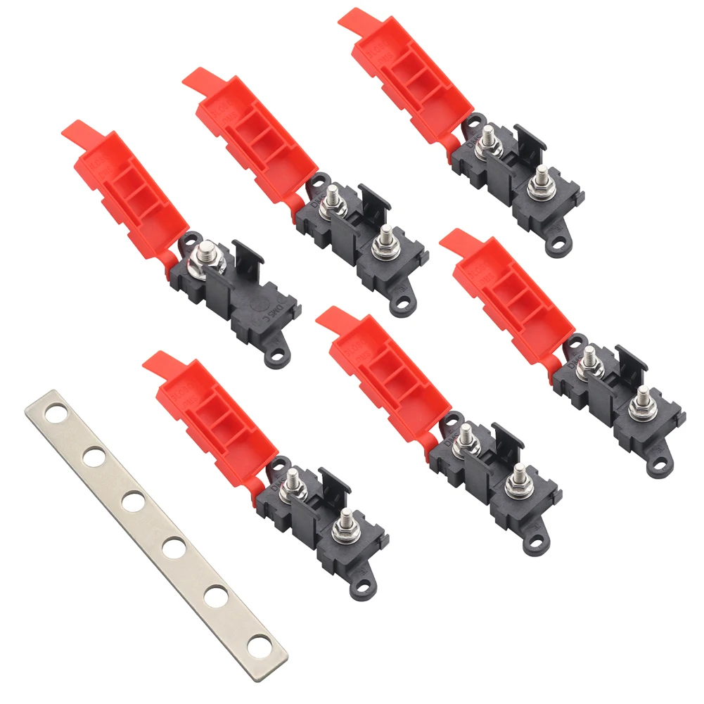 3/4/5/6 Way Car Midi Fuse Box Block Holder 200A Distribution Block Bolt On Fuse Type Power Distribution for Car Truck RV